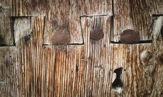 门，老，木，钉，锁，仿古，老房子，关闭