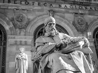 图书馆，建筑，纪念碑，西班牙，帝国，雕塑