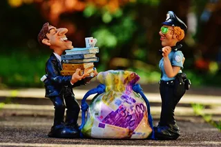 税收，逃税，警察，手铐，骗局