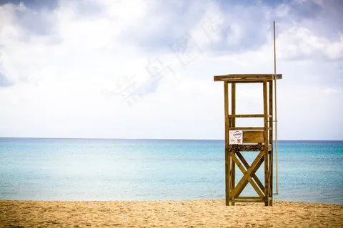 海,海滩,海洋,值班救生员,塔 海,海滩,海洋,值班救生员,塔
