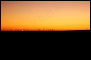 帕伦西亚，风车，博恩霍尔姆，地平线，日落