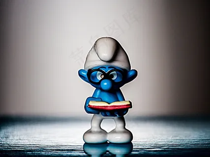 蓝精灵，阅读，收集，装饰