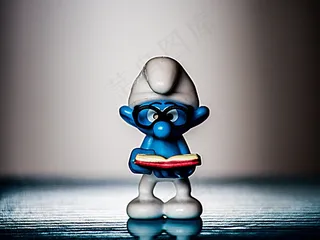 蓝精灵，阅读，收集，装饰