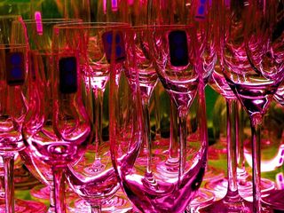 眼镜，香槟，玻璃，香槟，饮料