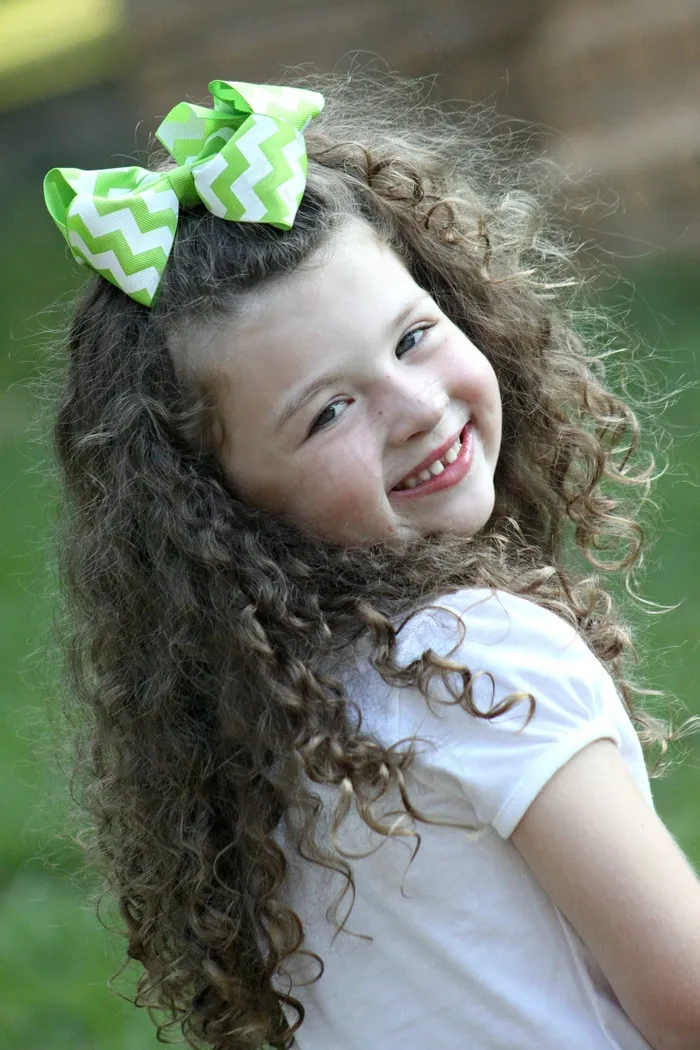 女孩，年轻，儿童，微笑，快乐，脸，可爱，孩子