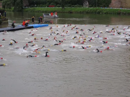 比赛，爬网，参与，游泳