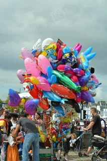 气球，游戏，节日，公平，城市，飞行，空气