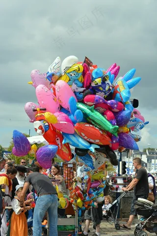 气球，游戏，节日，公平，城市，飞行，空气