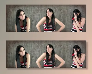 女孩，滑稽，表达，头发，美丽，年轻，美女