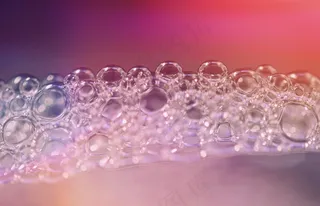 泡沫气泡，囊泡，水滴，串珠，滴水