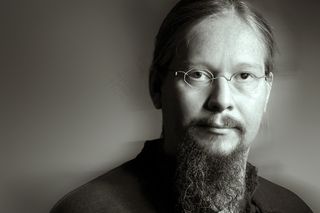 上师，宁静，巴特，眼镜，黑色和白色