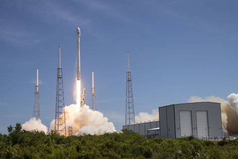 火箭发射，Spacex，升空，发射，火焰