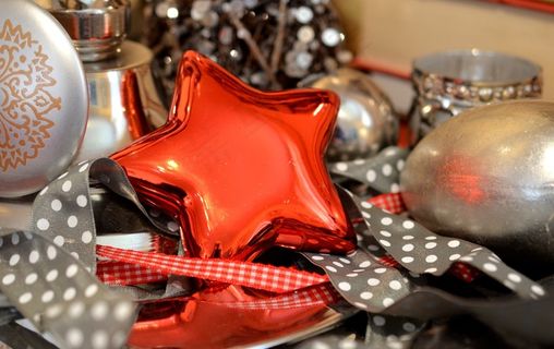 一品红，圣诞节装饰，圣诞节，装饰