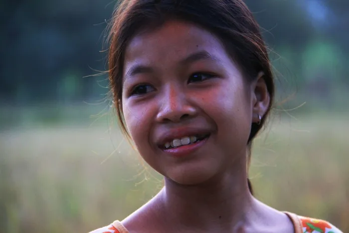 脸，女孩，老挝，肖像，年轻，女性，女子