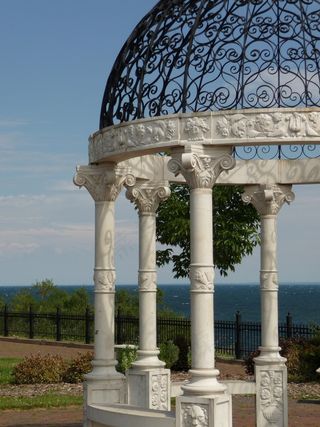 凉亭，凉亭，架构，湖，水，明尼苏达州