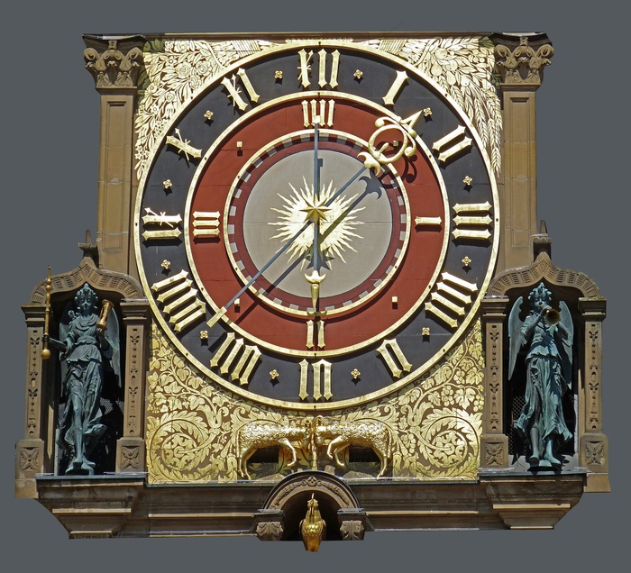 海尔布隆市政厅，详细信息，建筑，时钟