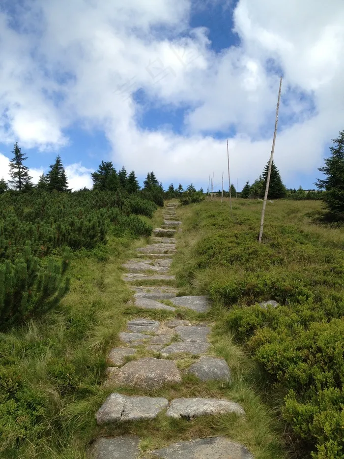 大山，路径，山，景观，自然