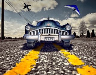 汽车，别克，老爷车，俄语，滑翔机，悬挂式滑翔机