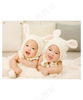 婴儿，双胞胎，100天照片