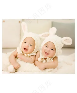 婴儿，双胞胎，100天照片