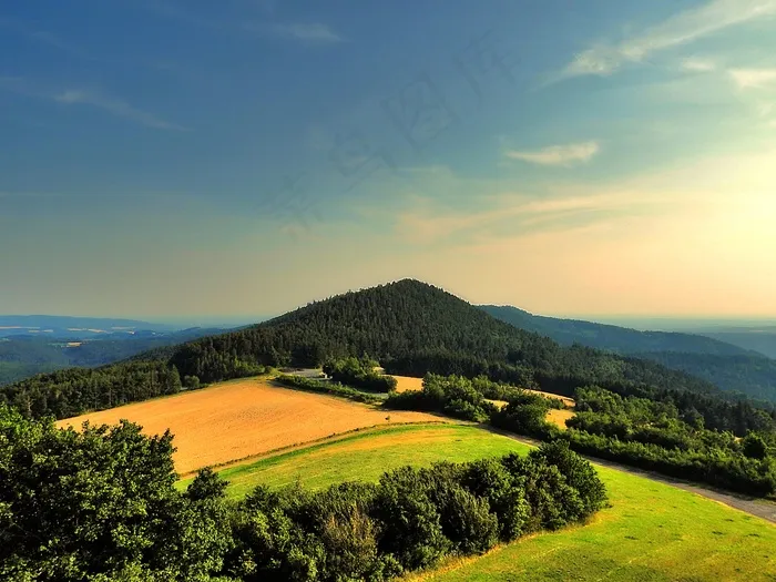 外观，风景，远景，风景，小山