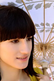 伞，人，黑发，人类，女孩，年轻