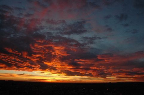 天空，云，太阳，云层，日落，西，自然