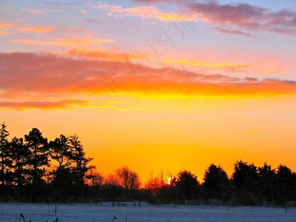 天空，云，太阳