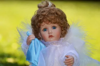 天使，小天使，悲伤，娃娃，玩具，可爱，翼，图