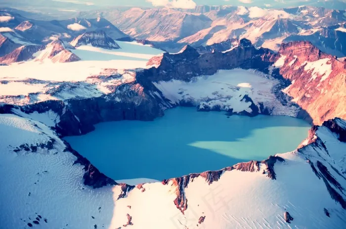 休眠火山，火山口，景观，景区，阿拉斯加