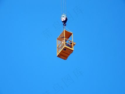 起重机，视图，高度，展望，高，视野，天空