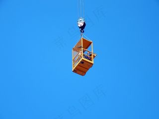 起重机，视图，高度，展望，高，视野，天空