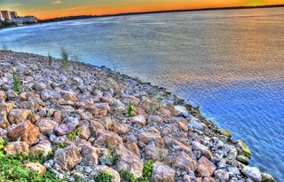 黎明，湖岸，威斯康星州，景观，风景名胜，湖