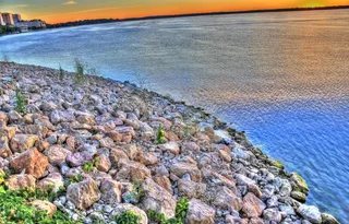 黎明，湖岸，威斯康星州，景观，风景名胜，湖