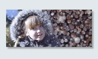 儿童，女孩，脸，雪，微笑，喜悦，冬天