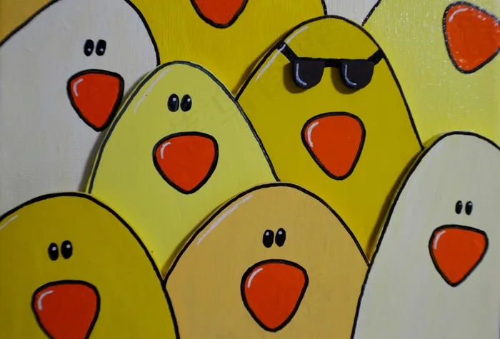 鸡，凉，木材，鸡，背景，可笑