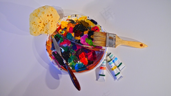 颜色，多彩，丙烯酸涂料，艺术家涂料，绘画