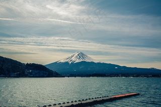 湖，富士山，日本，山，地理