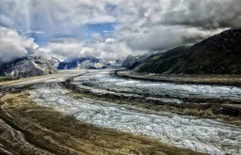 露丝冰川,阿拉斯加,雪,冰,山,天空,云 露丝冰川,阿拉斯加,雪,冰,山,天空,云