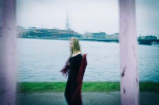 海洋,虎鲸,湖泊,冲浪,蓝鲸,女人在河边的运动模糊