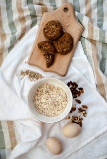 饼干，燕麦片，牛奶，食谱，厨房，葡萄干