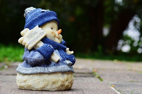 冬季，雪人，图，雪，雪人，寒冬，装饰