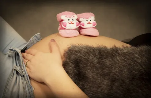 婴儿，孕妇，幸福状态，怀孕，幸福