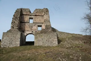 提篮，通道，荒凉的城堡，斯洛伐克，自然