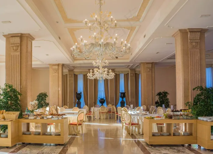 Villa Cortine Palace，早餐室，餐厅