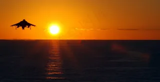 军用飞机，起飞，剪影，日落，飞机