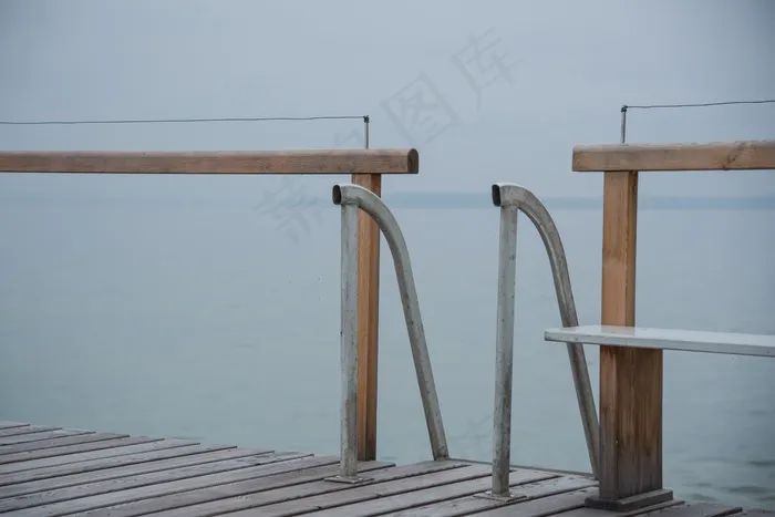 Web，栏杆，水，楼梯，湖泊，木板路，自然