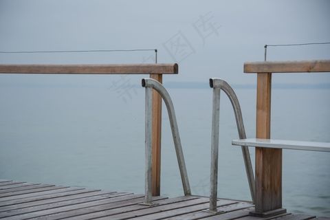 Web，栏杆，水，楼梯，湖泊，木板路，自然