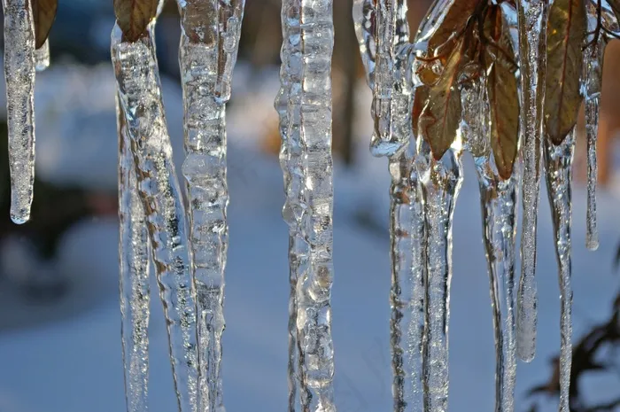 冰，冰河时代，冰柱，冬季，冷，雪，冻结，水机