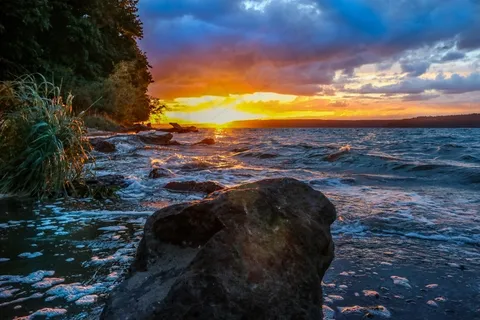 海洋,海滩,海,蓝色,水,日落,云团,岩 海洋,海滩,海,蓝色,水,日落,云团,岩